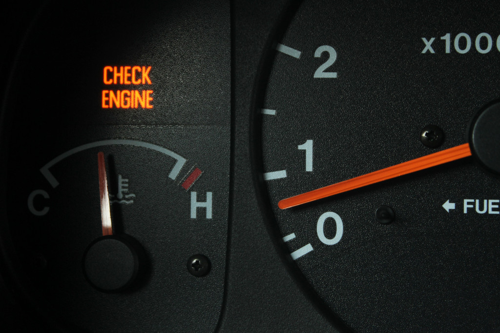 a picture of a car's speedometer