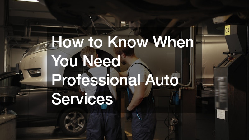 How to Know When You Need Professional Auto Services